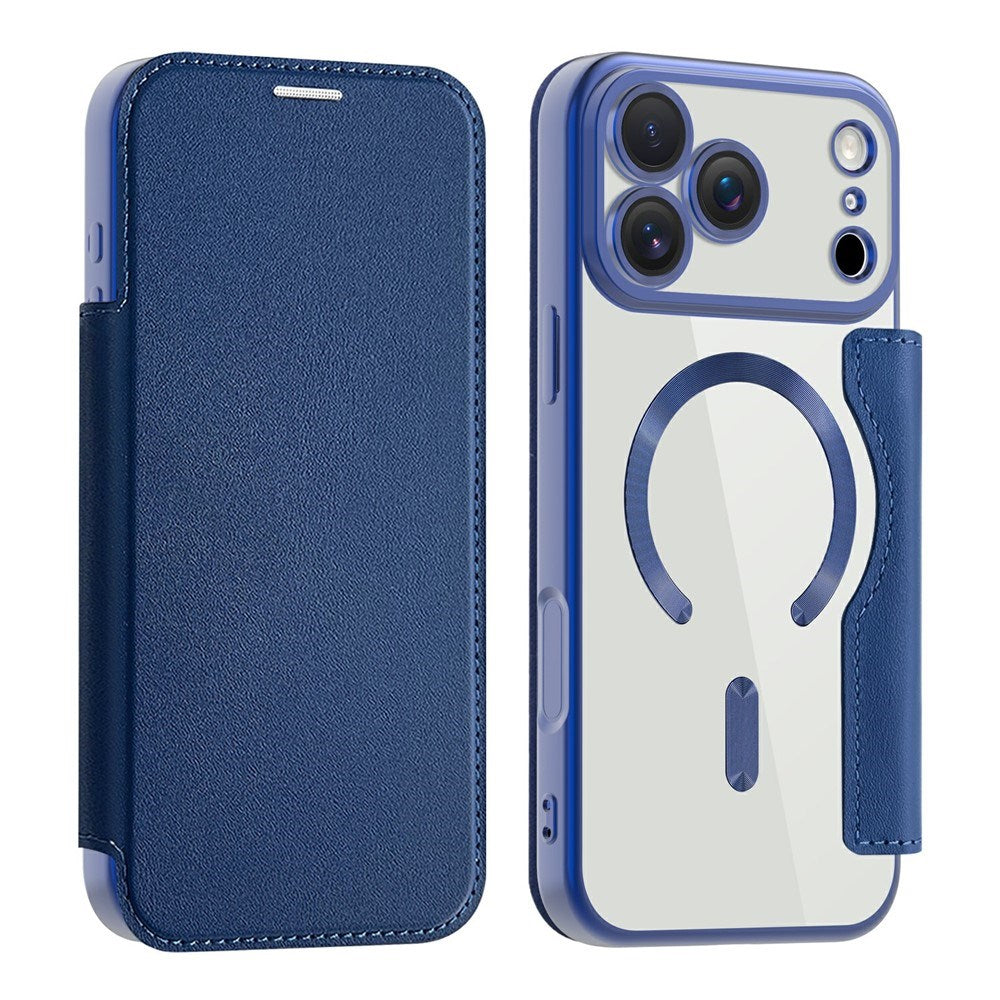 EIDERWOOD iPhone 17 Pro Flip Mobil Cover m. Gennemsigtig Bagside - MagSafe Kompatibel - Mørkeblå