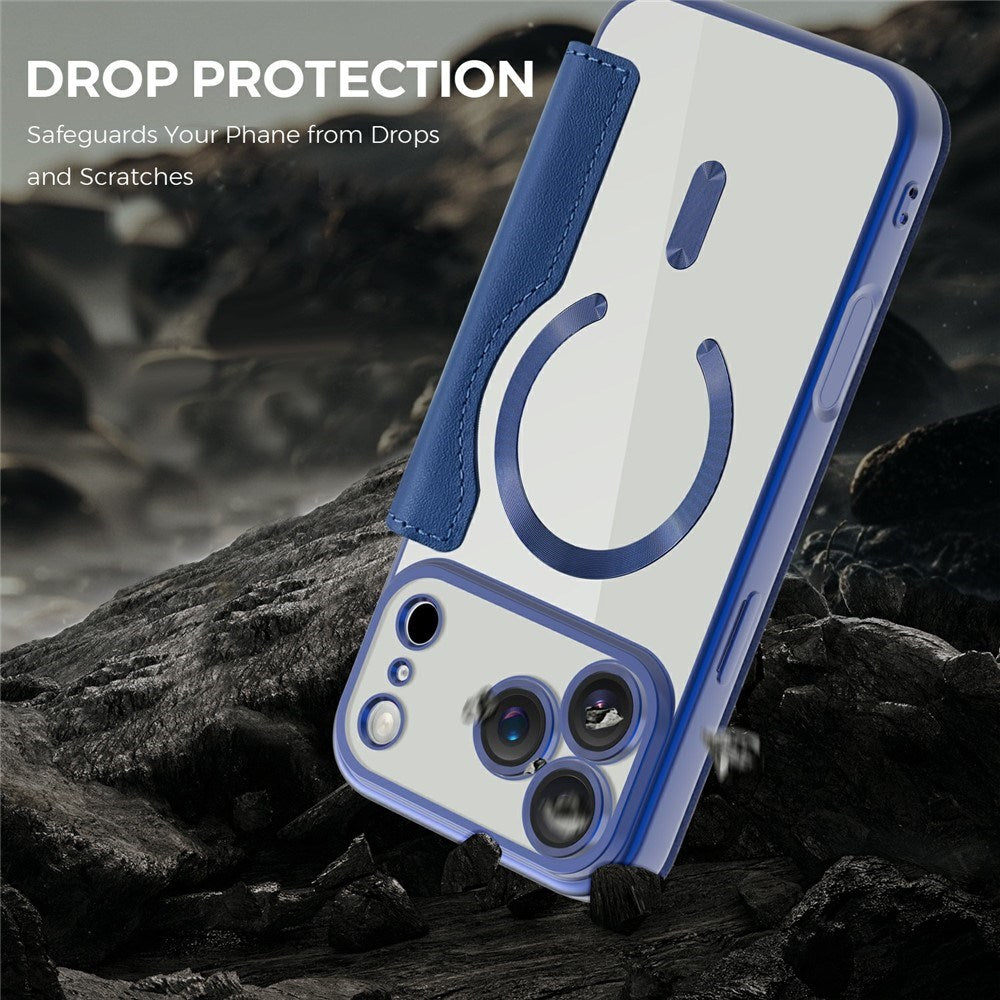 EIDERWOOD iPhone 17 Pro Flip Mobil Cover m. Gennemsigtig Bagside - MagSafe Kompatibel - Mørkeblå