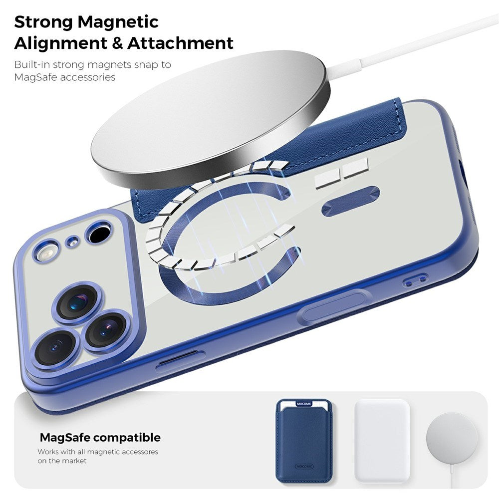 EIDERWOOD iPhone 17 Pro Flip Mobil Cover m. Gennemsigtig Bagside - MagSafe Kompatibel - Mørkeblå