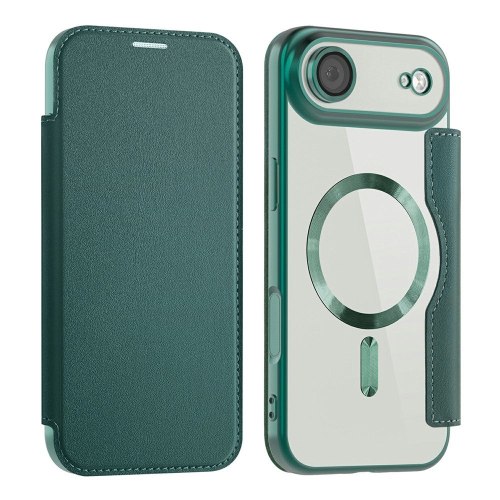 EIDERWOOD iPhone Air Flip Mobil Cover m. Gennemsigtig Bagside - MagSafe Kompatibel - Grøn