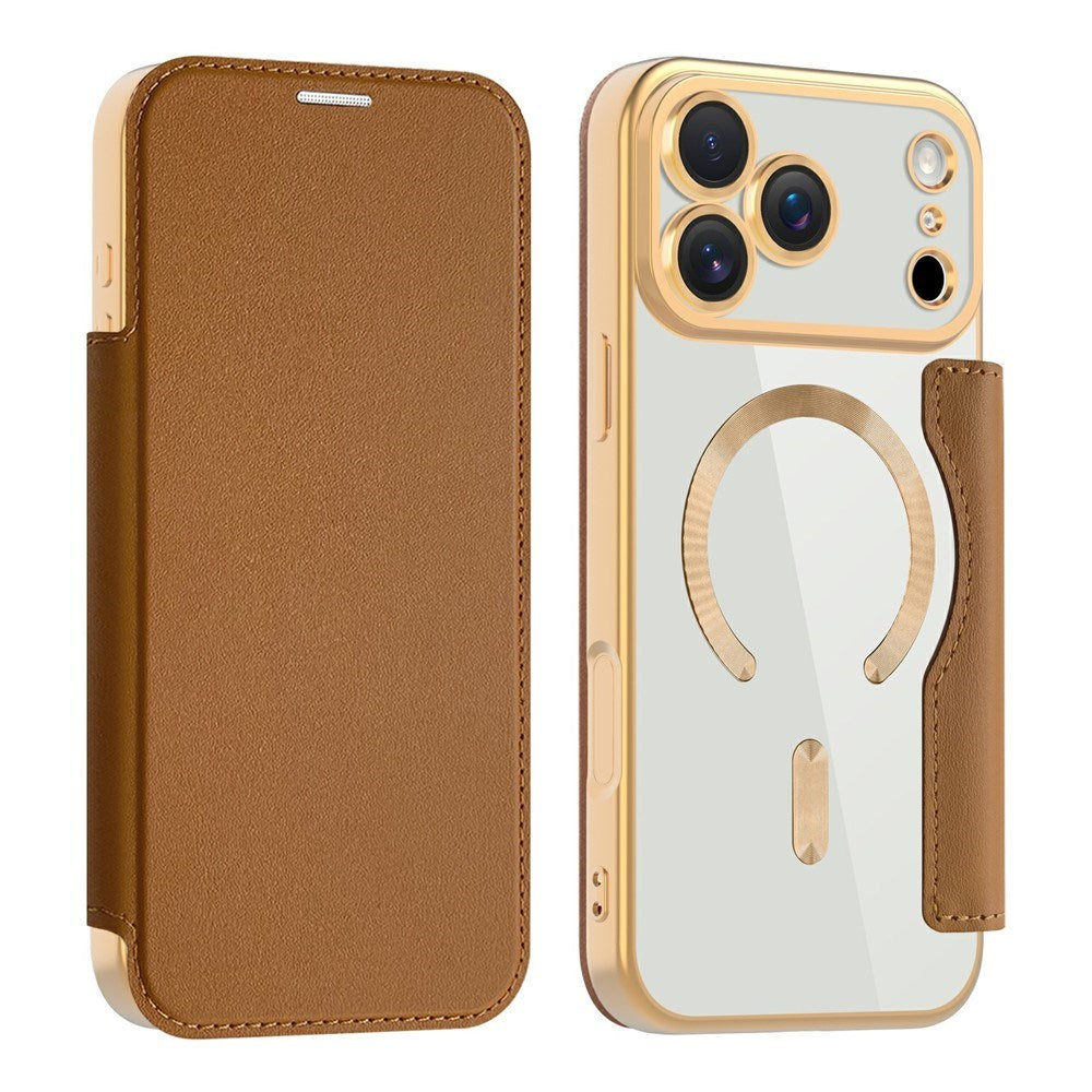 EIDERWOOD iPhone 17 Pro Max Flip Mobil Cover m. Gennemsigtig Bagside - MagSafe Kompatibel - Brun