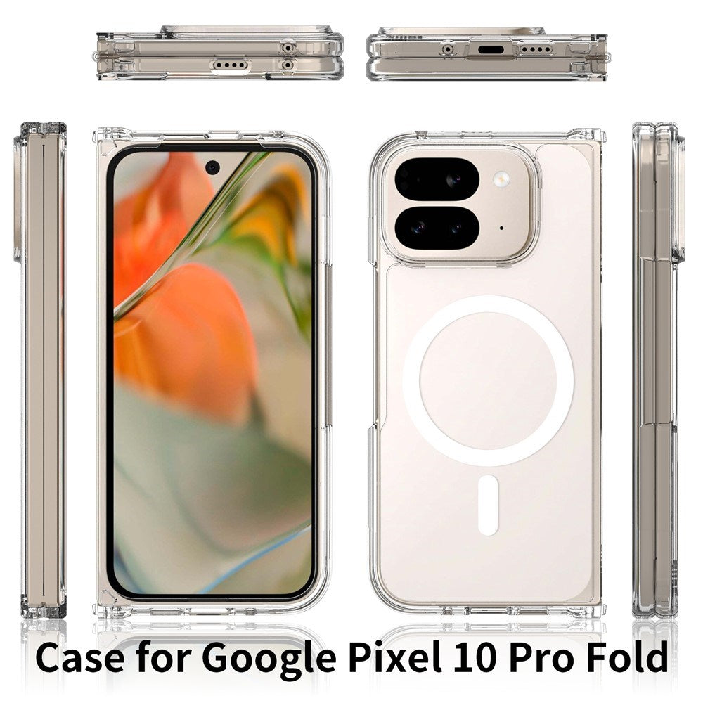 EIDERWOOD Google Pixel 10 Pro Fold Hybrid Plastik Mobil Cover - MagSafe Kompatibel - Gennemsigtig