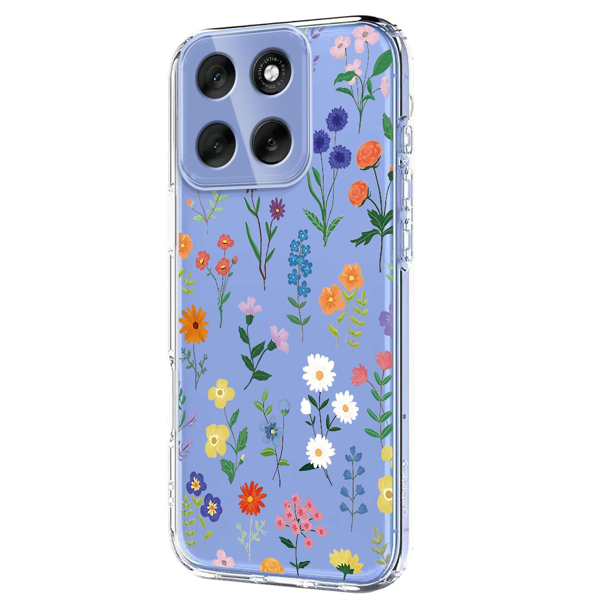 EIDERWOOD Motorola Moto G56 Fleksibelt Plastik Mobil Cover m. Blomstermotiv - Gennemsigtig / Forskellige Blomster