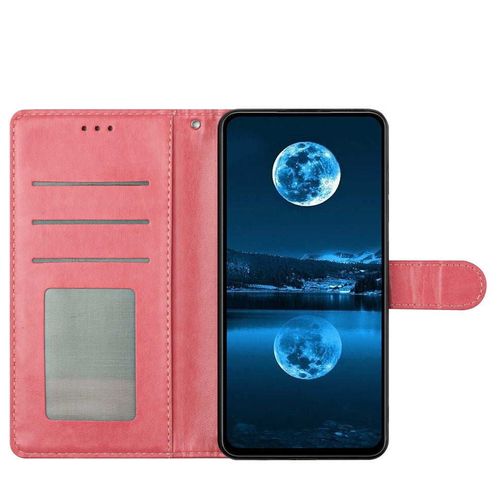 Xiaomi 15T EIDERWOOD Kunstlæder Mobilcover m. Kortholder & Strop - Lyserød