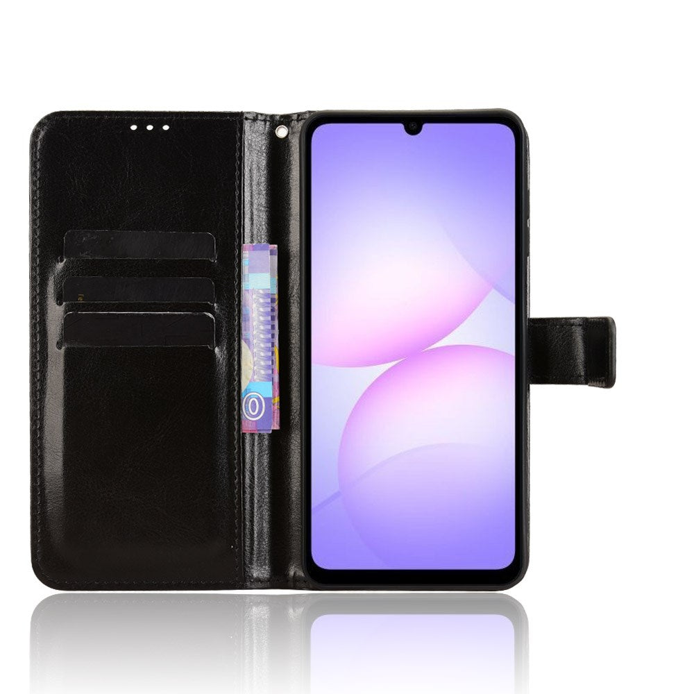 Samsung Galaxy A07 - EIDERWOOD Kunstlæder Flip Cover m. Strop - Sort
