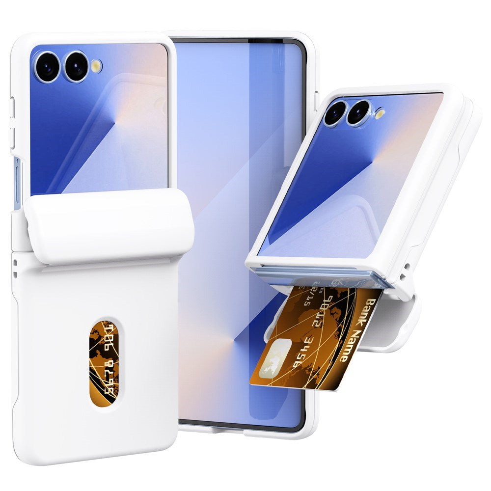 Samsung Galaxy Z Flip7 FE / Flip6 - EIDERWOOD Hårdt Plastik Cover m. Kortlomme - Hvid