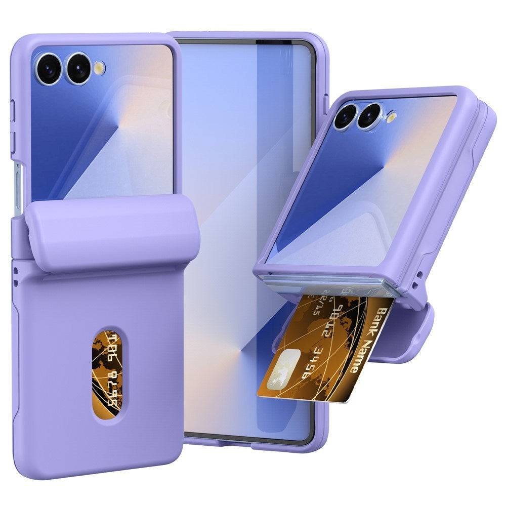 Samsung Galaxy Z Flip7 FE / Flip6 - EIDERWOOD Hårdt Plastik Cover m. Kortlomme - Lilla