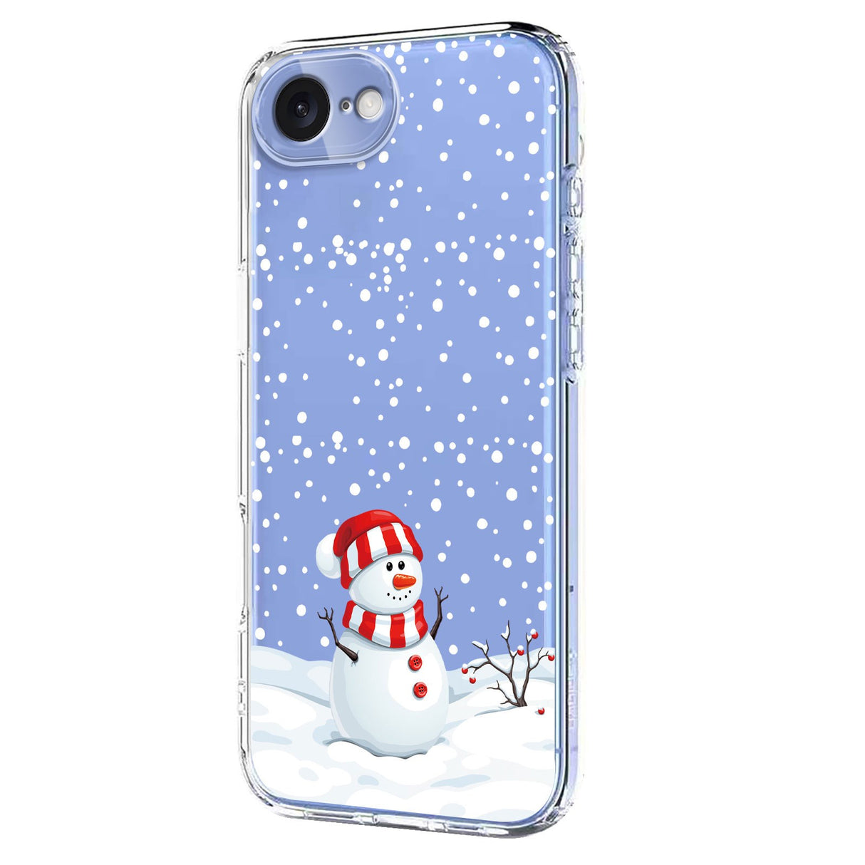 EIDERWOOD iPhone 17e / 16e Fleksibelt Plast Jule Mobil Cover - Gennemsigtig / Snemand