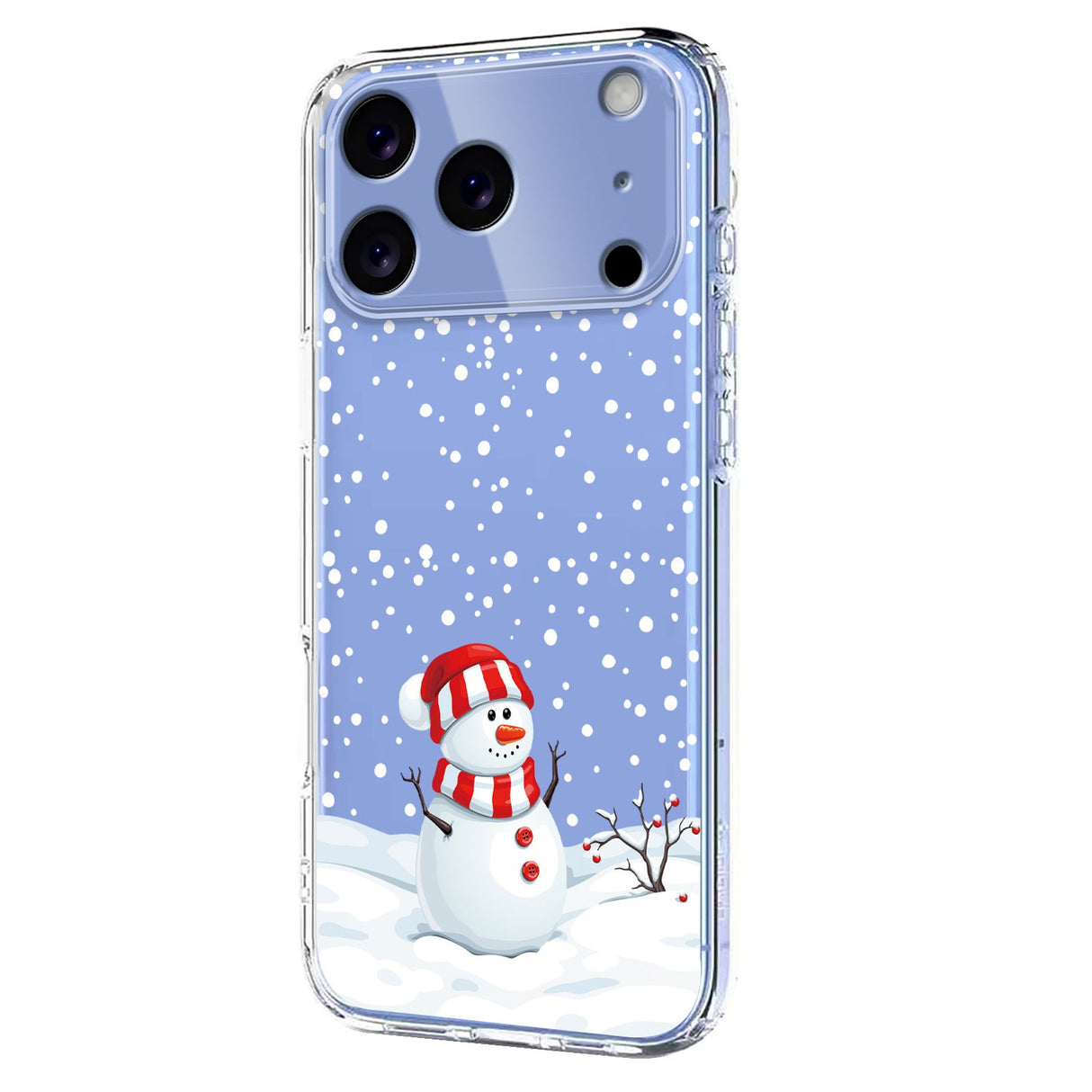 EIDERWOOD iPhone 17 Pro Fleksibelt Plast Jule Mobil Cover - Gennemsigtig / Snemand
