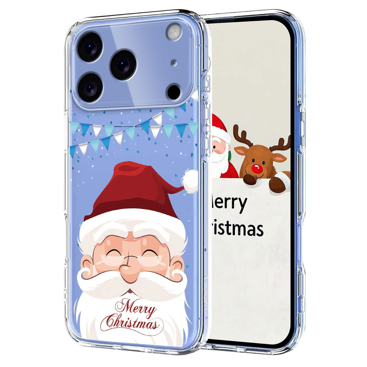 EIDERWOOD iPhone 17 Pro Fleksibelt Plast Jule Mobil Cover - Gennemsigtig / Julemanden