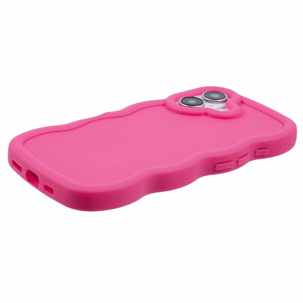 iPhone 17 - EIDERWOOD Fleksibelt Plastik Wavy Bagside Cover - Pink