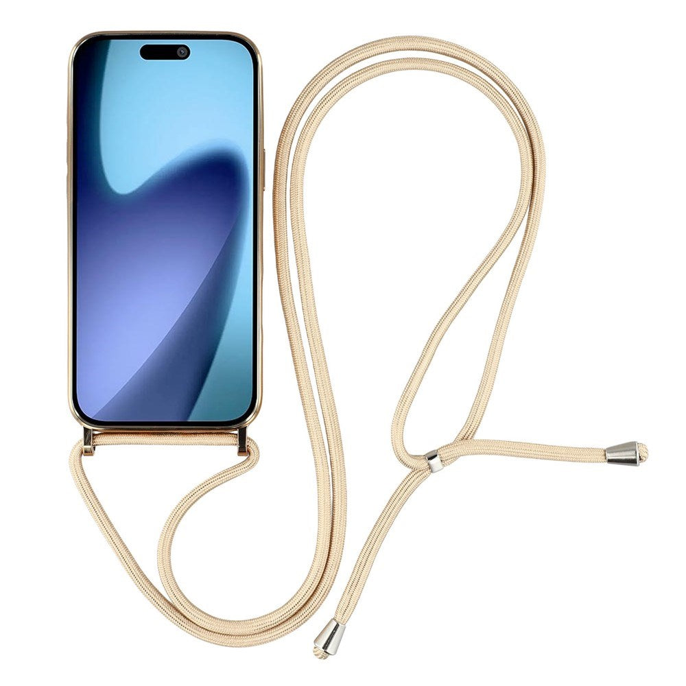 EIDERWOOD iPhone Air Fleksibelt Plastik Mobil Cover - inkl. Justerbar Strop - MagSafe Kompatibel - Gennemsigtig / Guld