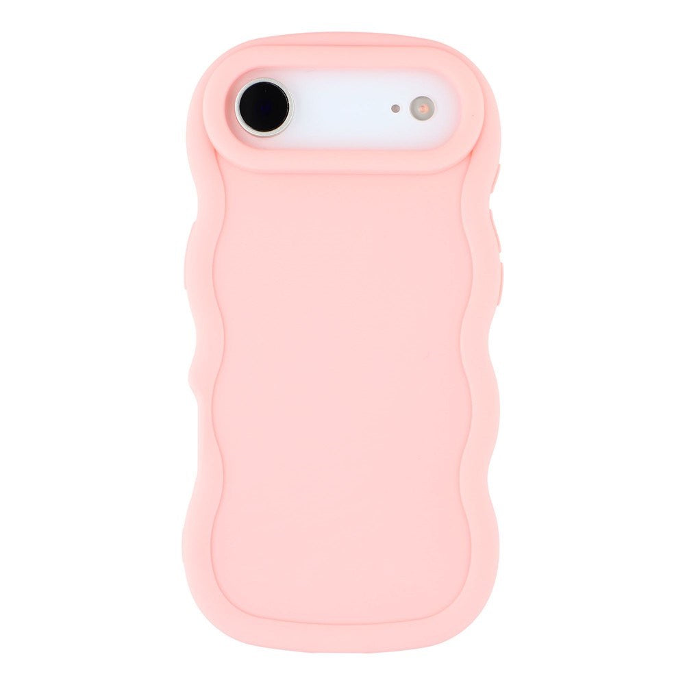 iPhone Air - EIDERWOOD Fleksibelt Plastik Wavy Bagside Cover - Lyserød