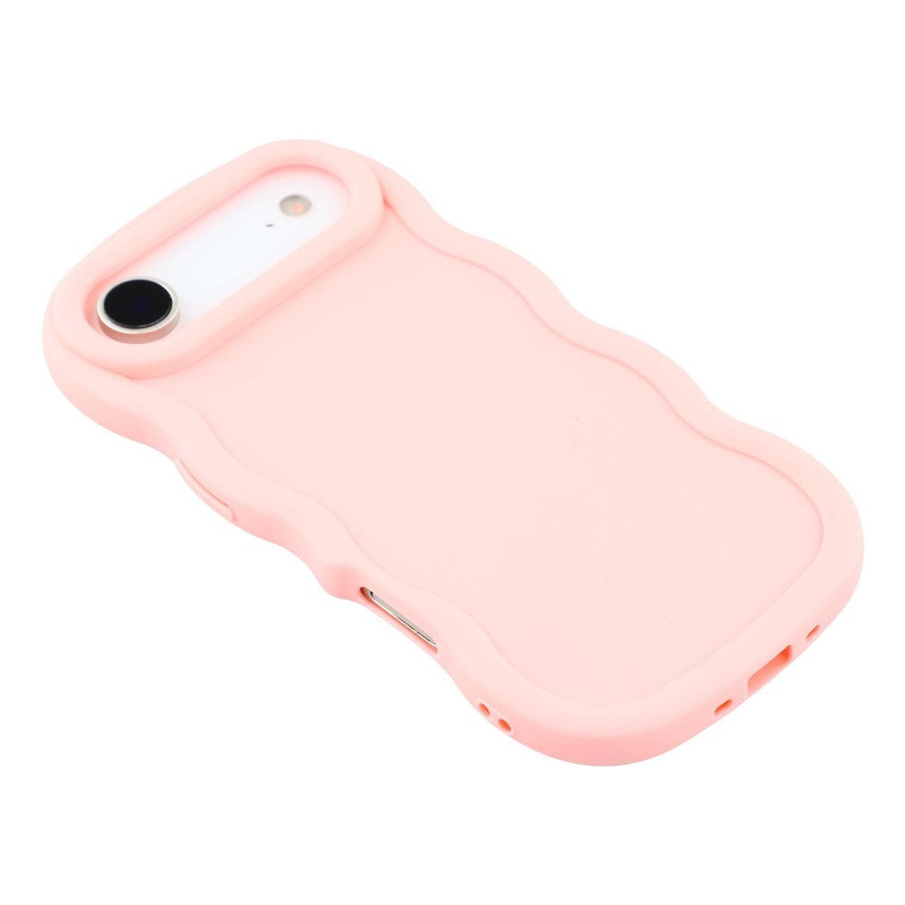 iPhone Air - EIDERWOOD Fleksibelt Plastik Wavy Bagside Cover - Lyserød