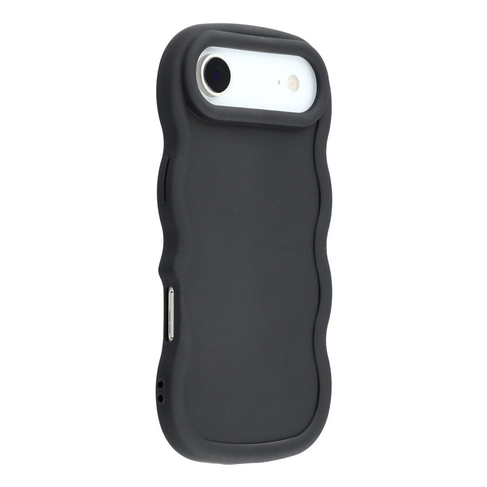 iPhone Air - EIDERWOOD Fleksibelt Plastik Wavy Bagside Cover - Sort