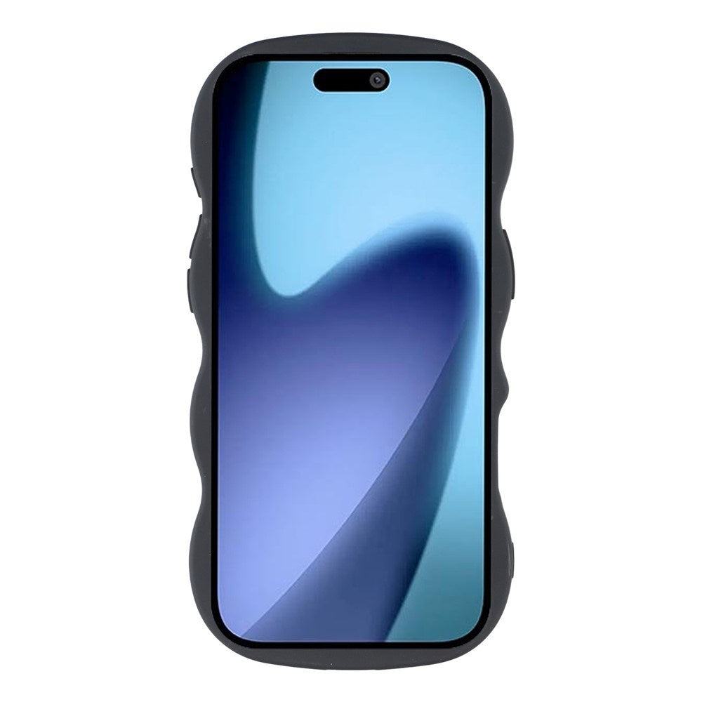iPhone Air - EIDERWOOD Fleksibelt Plastik Wavy Bagside Cover - Sort
