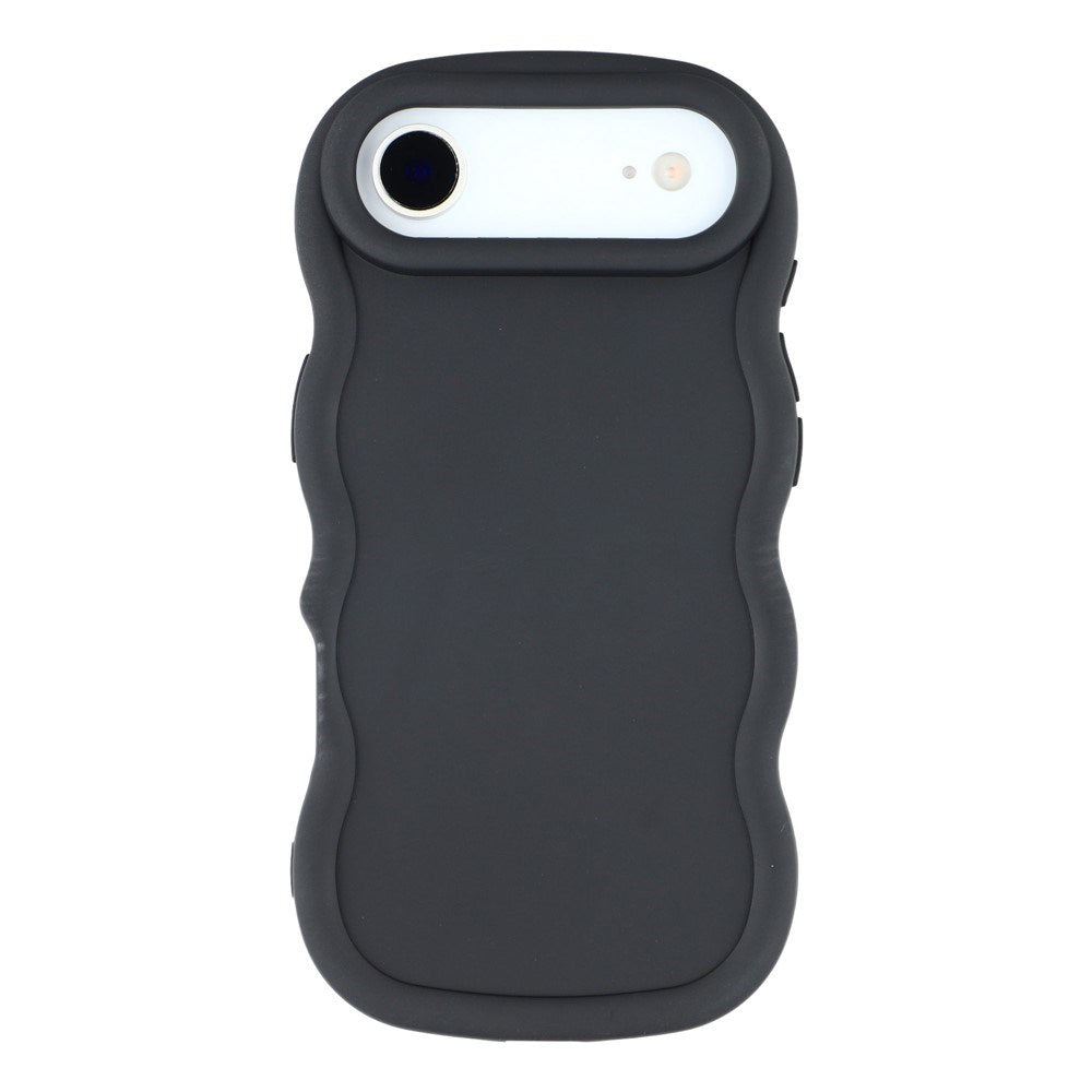 iPhone Air - EIDERWOOD Fleksibelt Plastik Wavy Bagside Cover - Sort