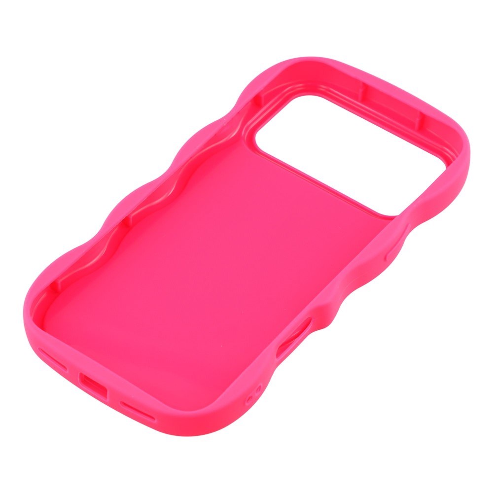iPhone 17 Pro Max - EIDERWOOD Fleksibelt Plastik Wavy Bagside Cover - Pink