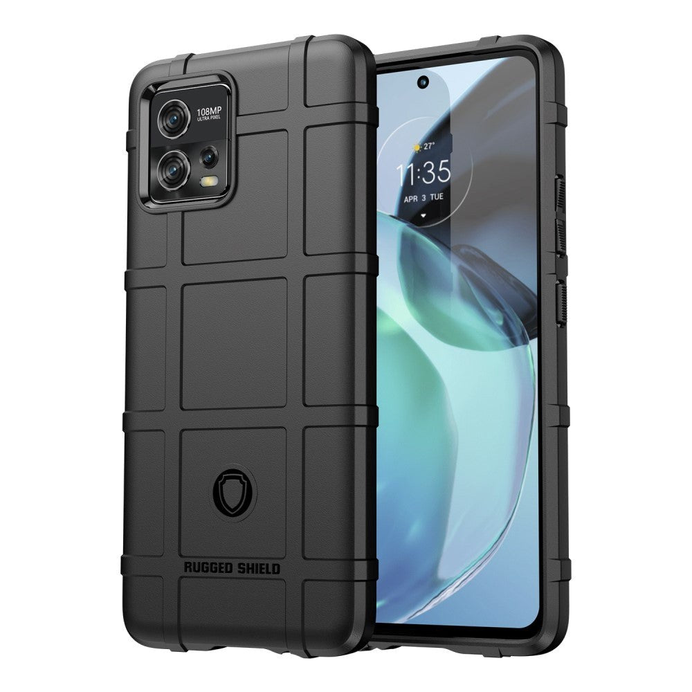 Motorola Moto G72 Rugged Shield Series Håndværker Mobil Cover - Sort