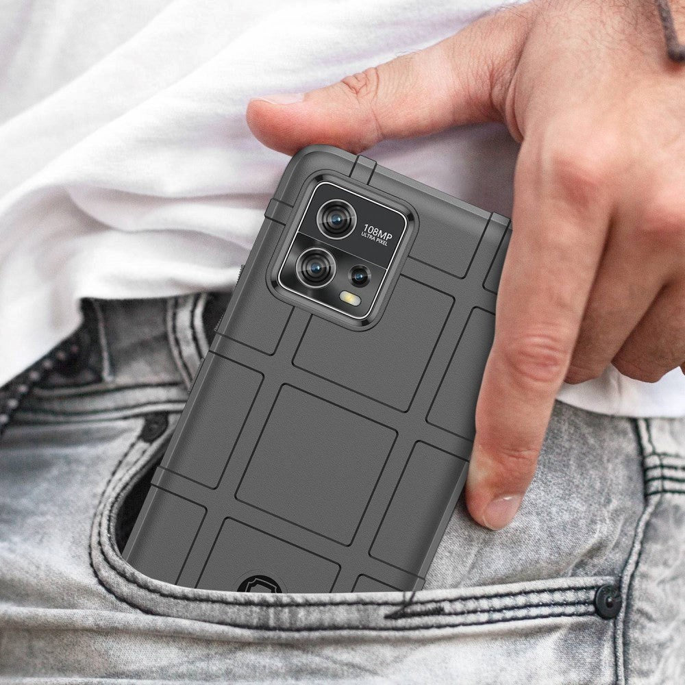 Motorola Moto G72 Rugged Shield Series Håndværker Mobil Cover - Sort