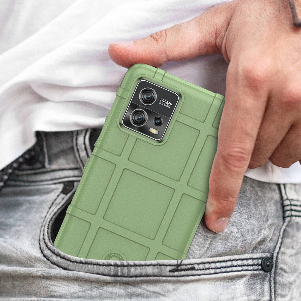 Motorola Moto G72 Rugged Shield Series Håndværker Mobil Cover - Grøn