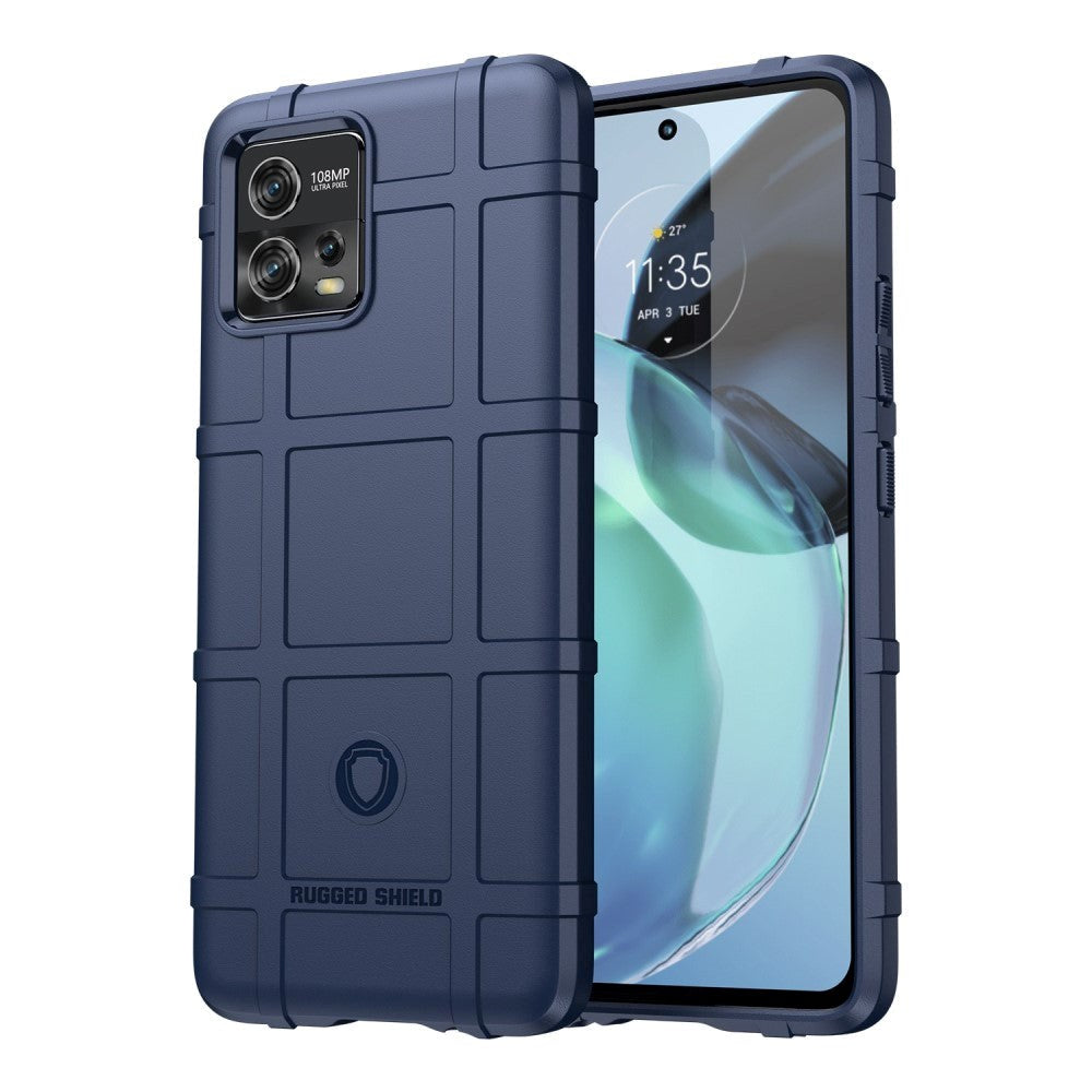 Motorola Moto G72 Rugged Shield Series Håndværker Mobil Cover - Blå