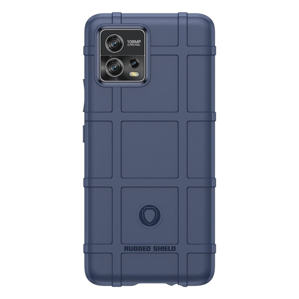 Motorola Moto G72 Rugged Shield Series Håndværker Mobil Cover - Blå