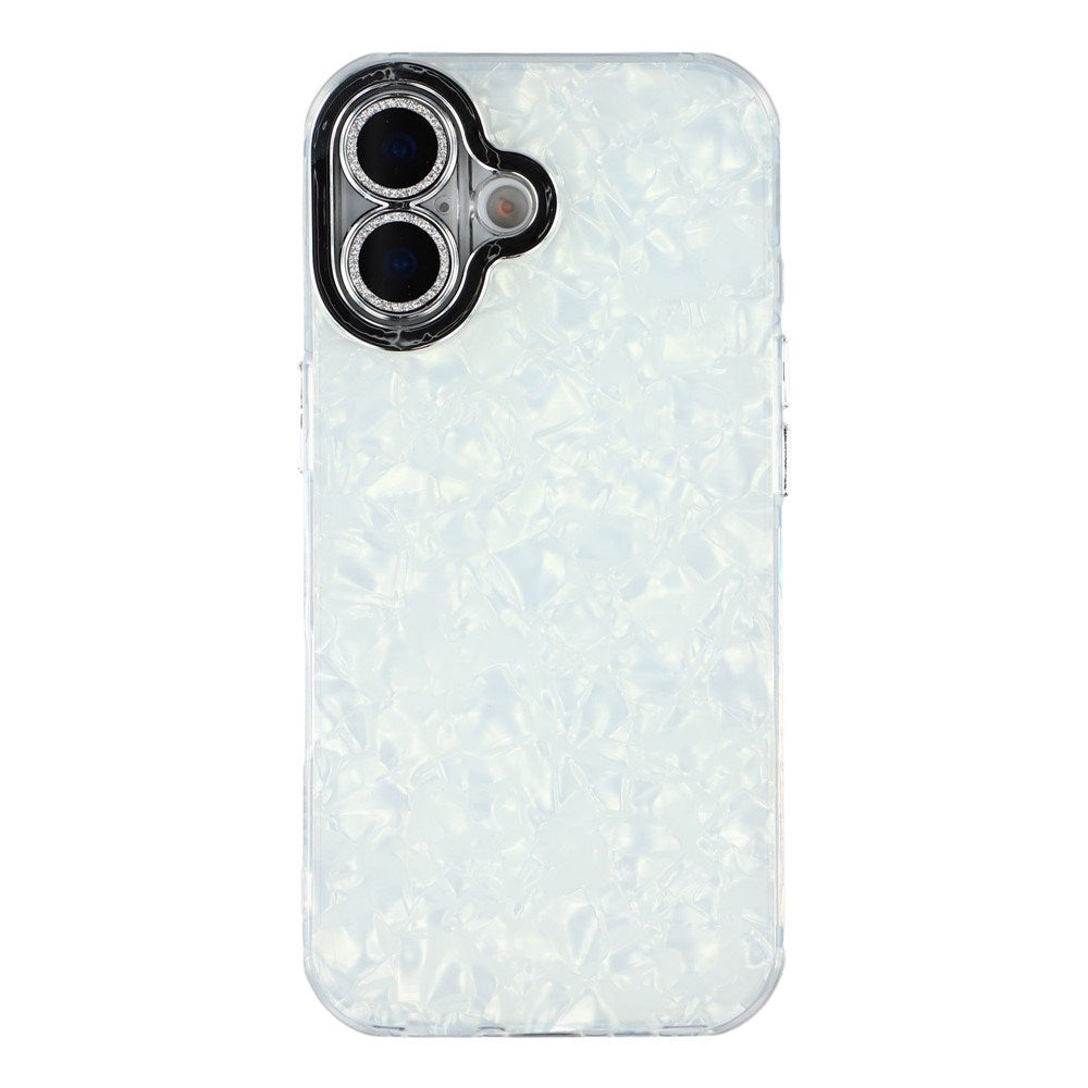 iPhone 17 - EIDERWOOD Hybrid Cover m. Kameralinsebeskyttelse - Perlemorsmønster / Hvid