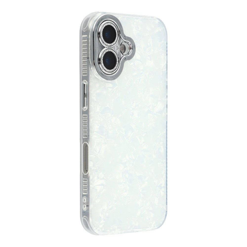 iPhone 17 - EIDERWOOD Hybrid Cover m. Kameralinsebeskyttelse - Perlemorsmønster / Hvid
