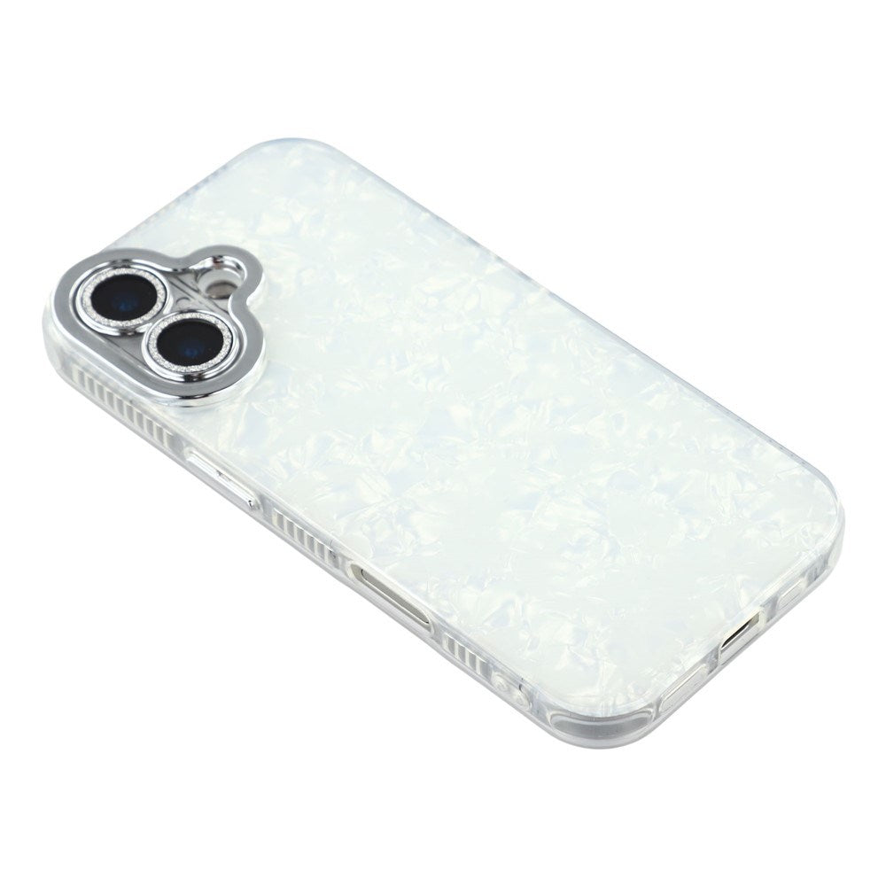iPhone 17 - EIDERWOOD Hybrid Cover m. Kameralinsebeskyttelse - Perlemorsmønster / Hvid