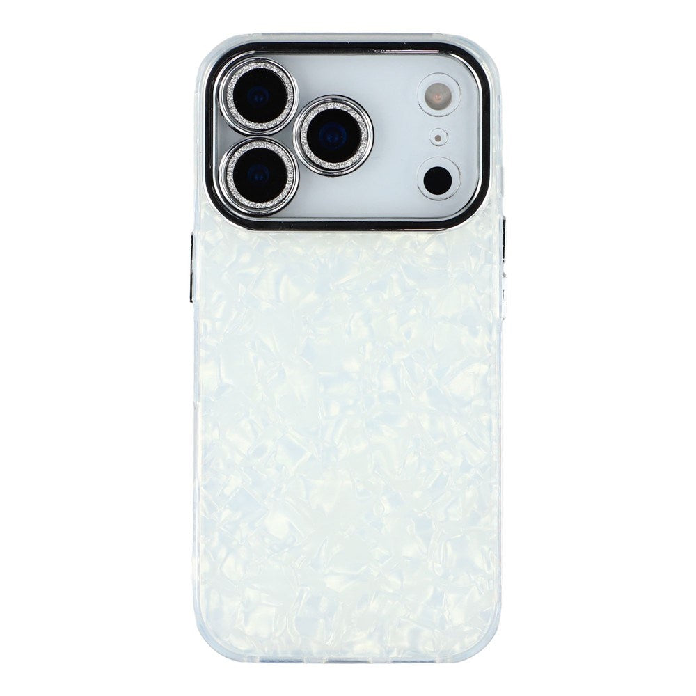 iPhone 17 Pro Max - EIDERWOOD Hybrid Cover m. Kameralinsebeskyttelse - Perlemorsmønster / Hvid
