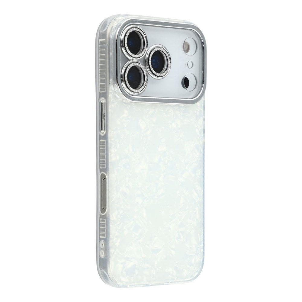 iPhone 17 Pro Max - EIDERWOOD Hybrid Cover m. Kameralinsebeskyttelse - Perlemorsmønster / Hvid