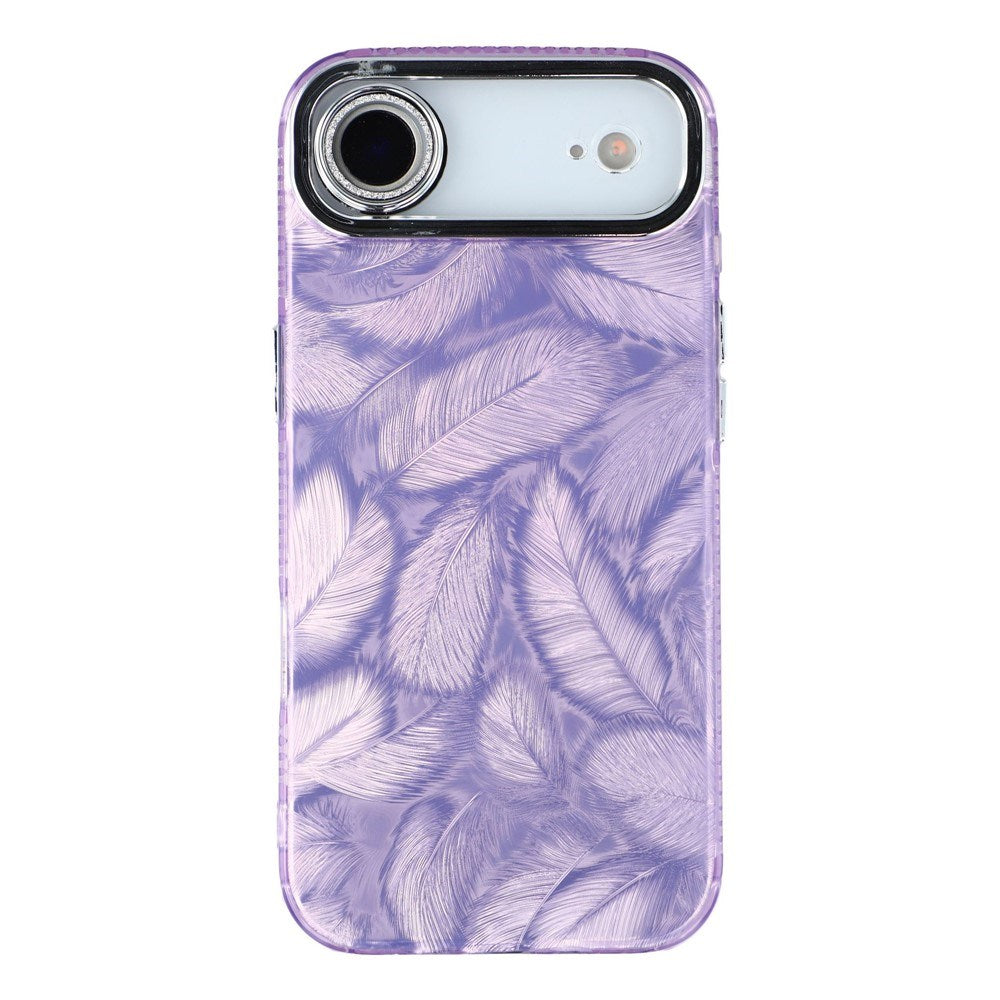 iPhone Air - EIDERWOOD Hybrid Cover m. Kameralinsebeskyttelse - Penselstrøgsmønster / Lilla