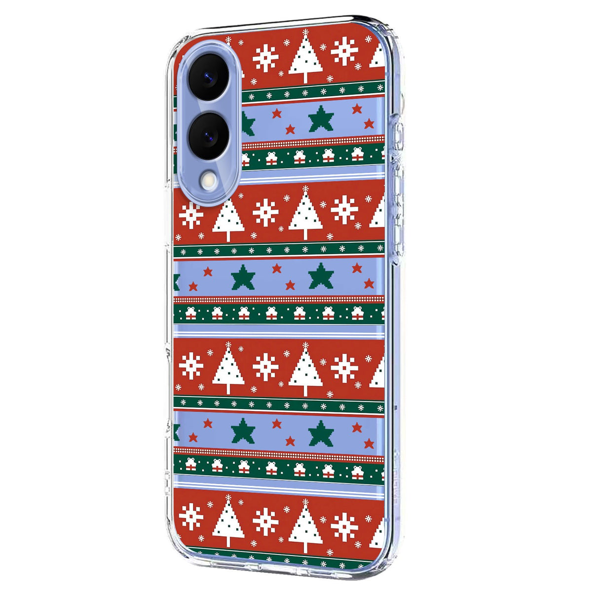 EIDERWOOD Samsung Galaxy S25 Edge Fleksibelt Plast Jule Mobil Cover - Gennemsigtig / Mønster
