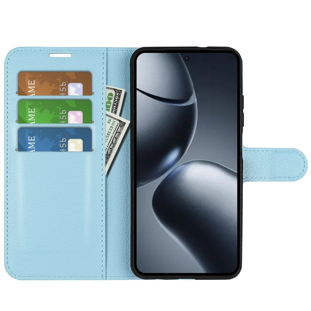 Xiaomi 15T Pro EIDERWOOD Kunstlæder Flipcover m. Pung & Ståfunktion - Blå