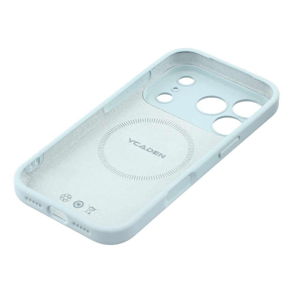 EIDERWOOD iPhone 17 Pro Fleksibelt Plastik Mobil Cover m. Foret Inderside - MagSafe Kompatibel - Lyseblå