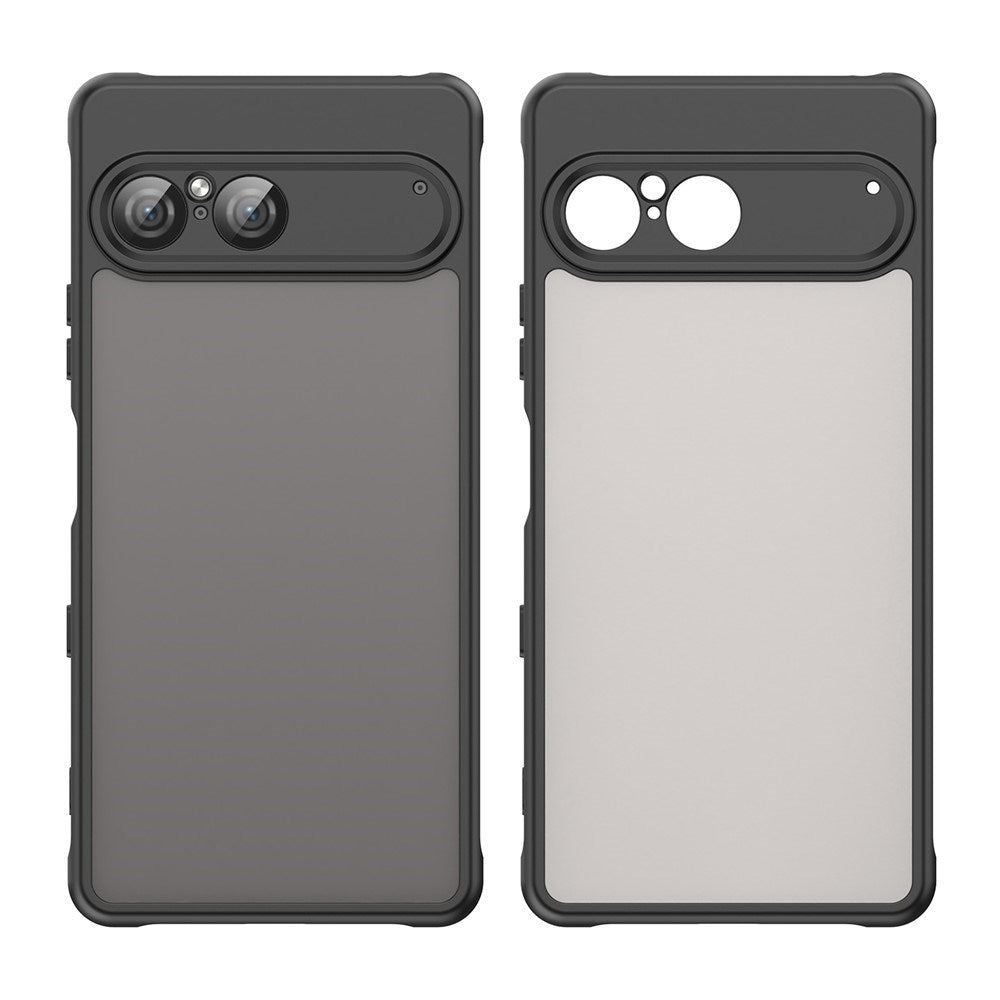 Sony Xperia 10 VII - EIDERWOOD Mat Hybrid Bagside Cover - Gennemsigtig / Sort