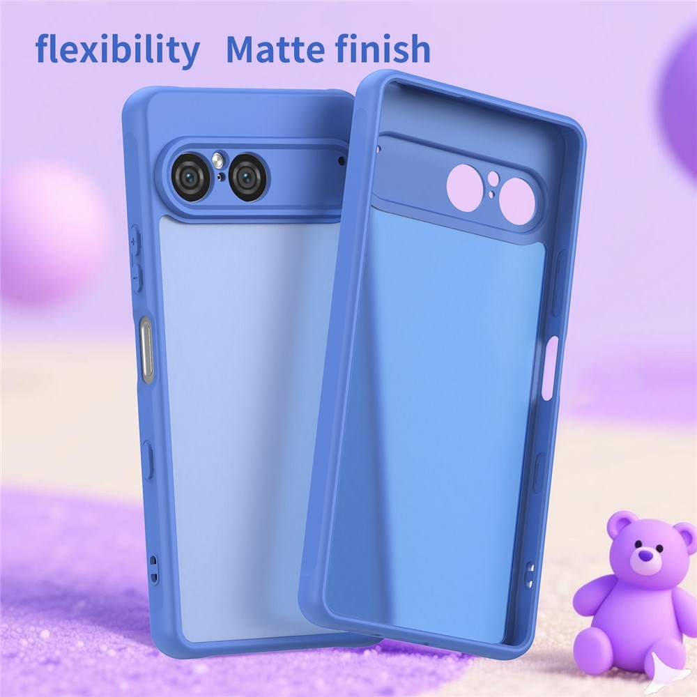 Sony Xperia 10 VII - EIDERWOOD Mat Hybrid Bagside Cover - Gennemsigtig / Blå