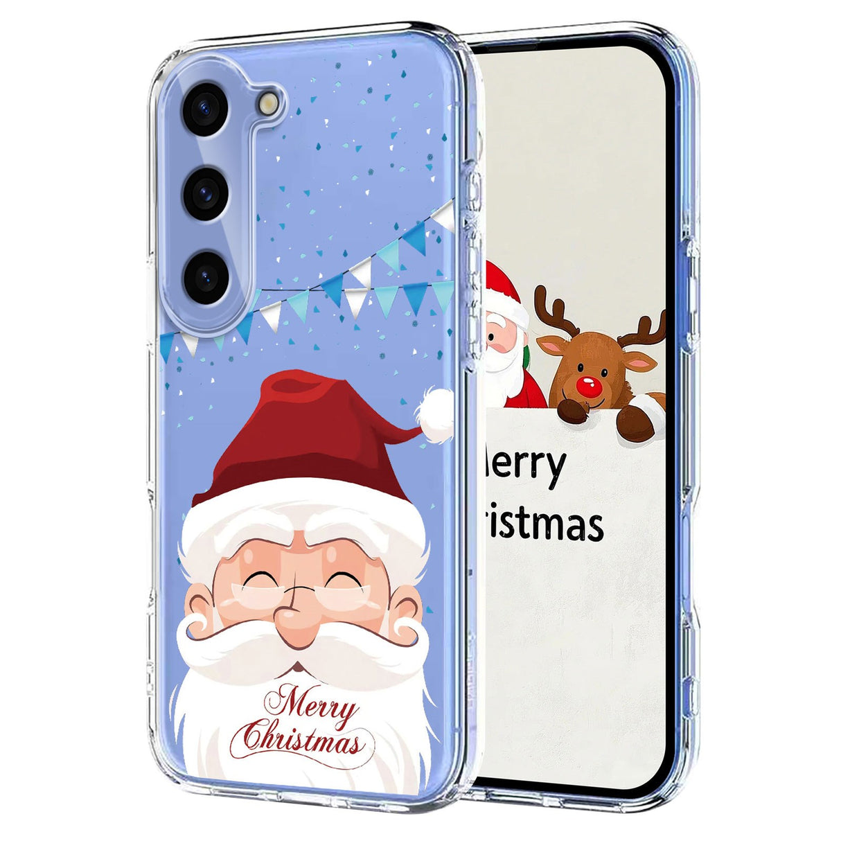EIDERWOOD Samsung Galaxy S25+ (Plus) / S24+ (Plus) Fleksibelt Plast Jule Mobil Cover - Gennemsigtig / Julemanden