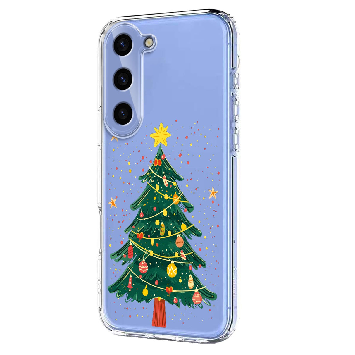 EIDERWOOD Samsung Galaxy S23 Fleksibelt Plast Jule Mobil Cover - Gennemsigtig / Juletræ