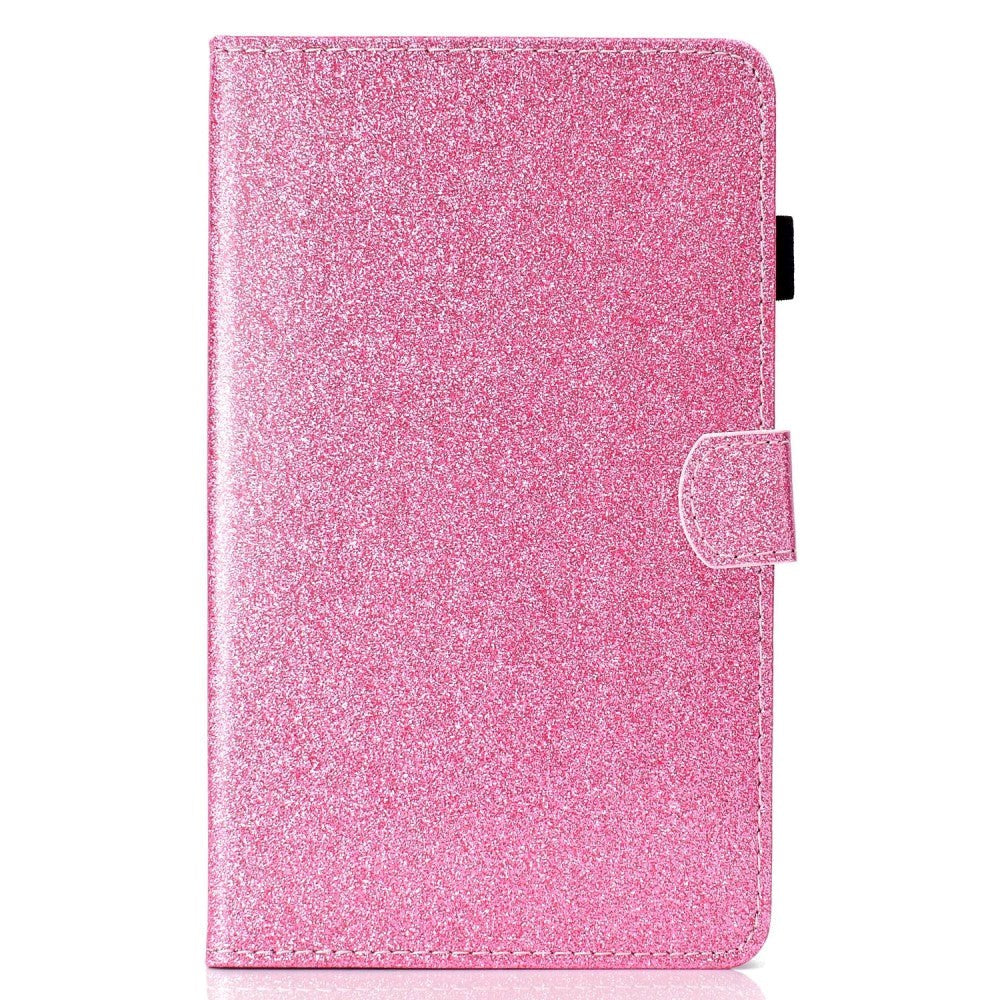 iPad 11" (2025) / iPad 10.9" (2024/2022) Glitter Tablet Cover m. Flipstander & Kortholder - Lyserød