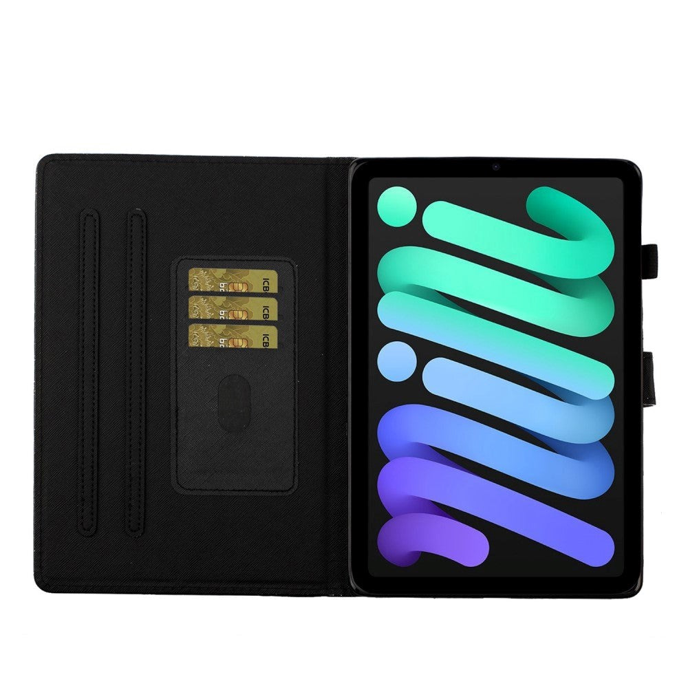 iPad 11" (2025) / iPad 10.9" (2024/2022) Glitter Tablet Cover m. Flipstander & Kortholder - Lilla