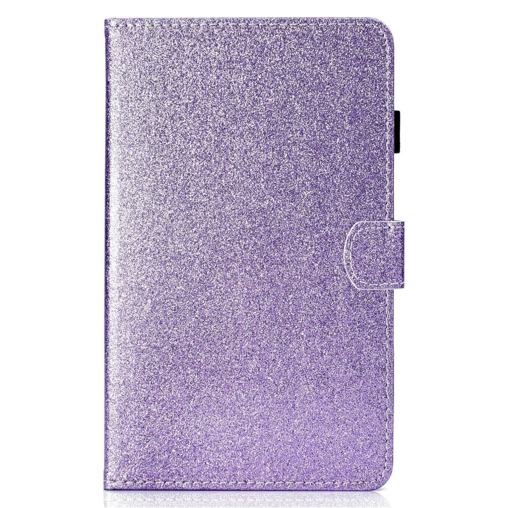 iPad 11" (2025) / iPad 10.9" (2024/2022) Glitter Tablet Cover m. Flipstander & Kortholder - Lilla