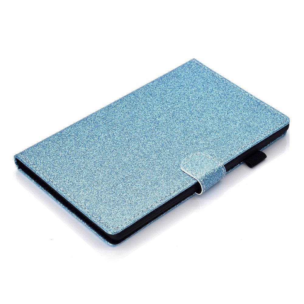 iPad 11" (2025) / iPad 10.9" (2024/2022) Glitter Tablet Cover m. Flipstander & Kortholder - Blå