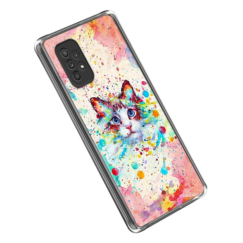 Samsung Galaxy A23 / A23 (5G) Fleksibelt Mobil Cover i TPU Plast - Sød Kat