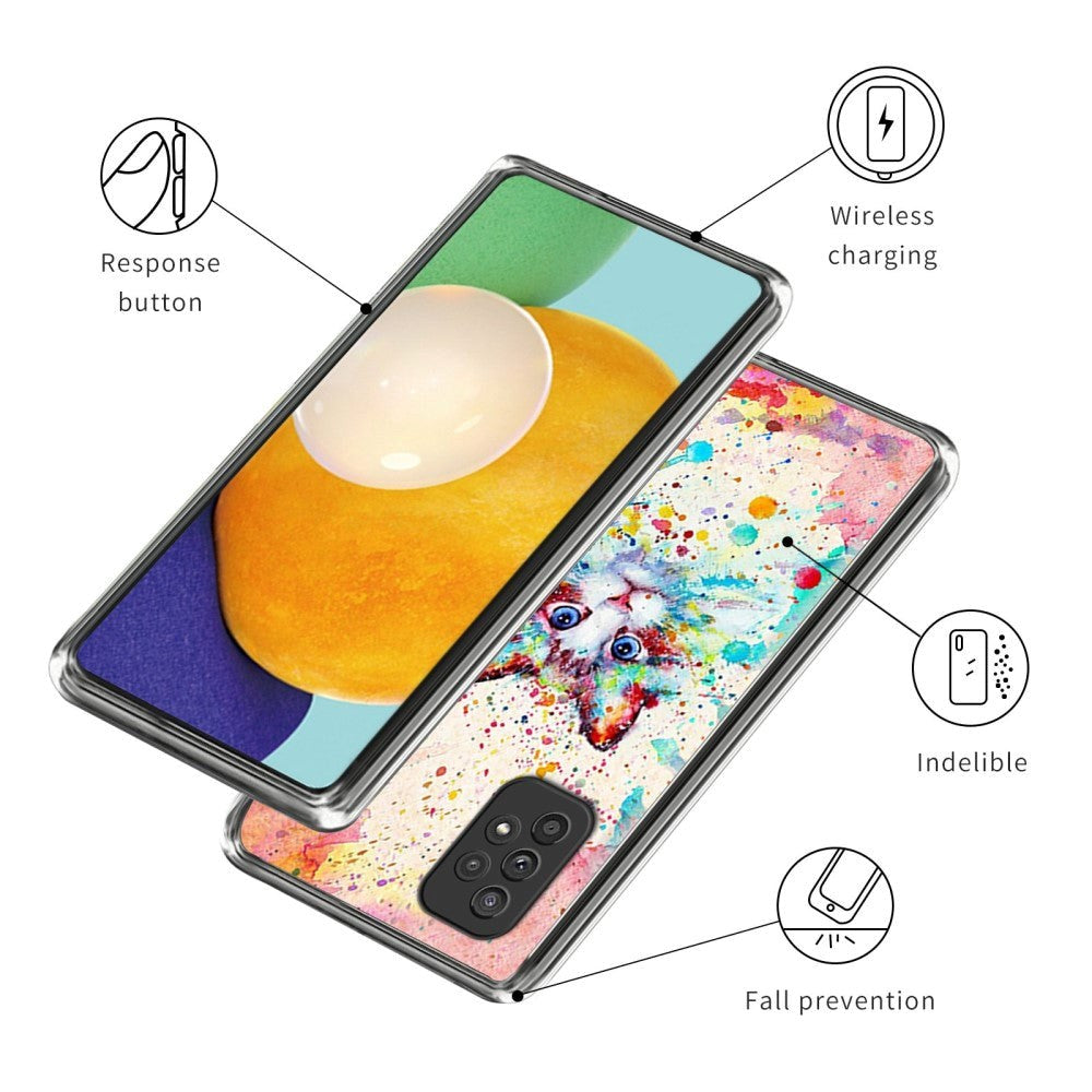 Samsung Galaxy A23 / A23 (5G) Fleksibelt Mobil Cover i TPU Plast - Sød Kat