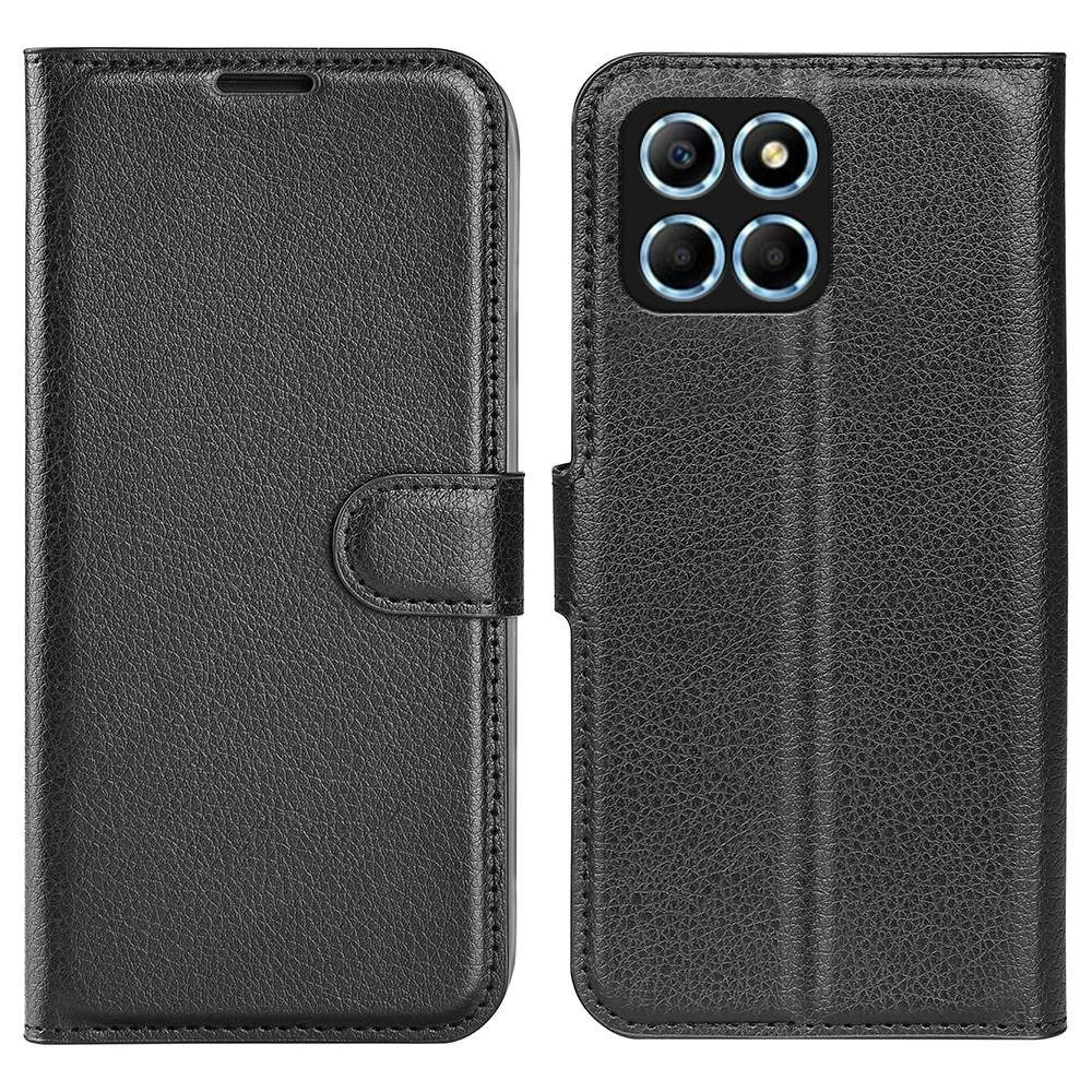 EIDERWOOD - Honor X8 (5G) - Kunstlæder Flip Cover m. Kortholder & Ståfunktion - Sort