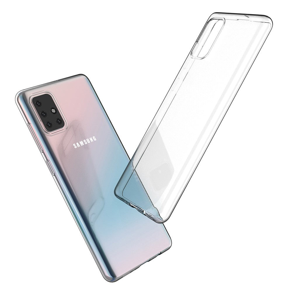 Samsung Galaxy A71 Fleksibelt Plastik Mobil Cover - Gennemsigtig