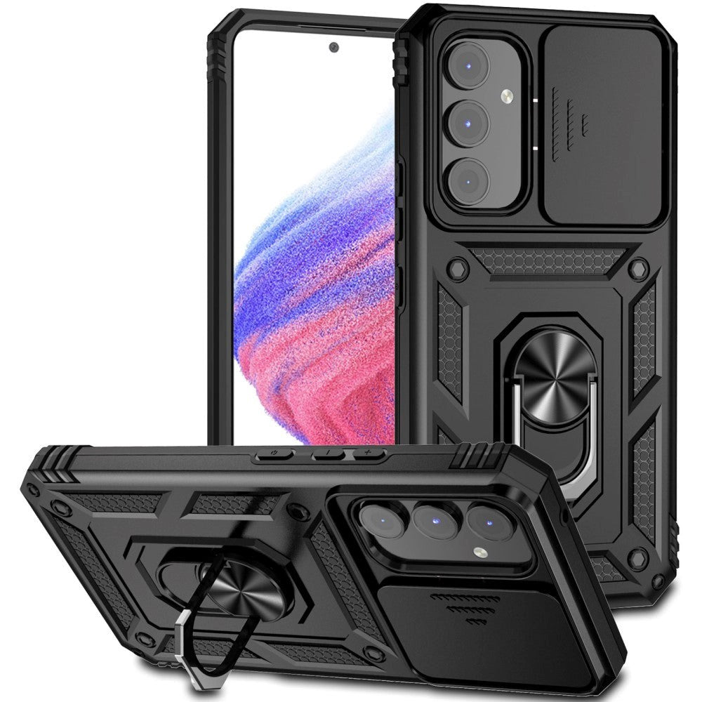 Samsung Galaxy A54 (5G) Håndværker Bagside Case m. Kickstand & Cam Slider - Sort