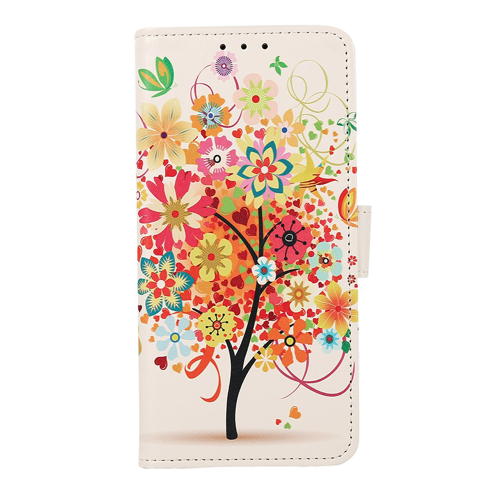 Motorola Edge 40 Pro Læder Mobil Cover m. Pung - Rødt Træ